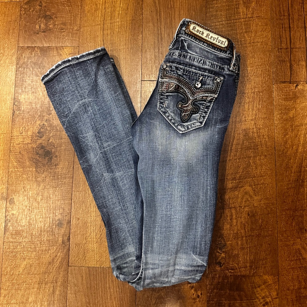 Rock Revival Blue Boot Cut Jeans for Women